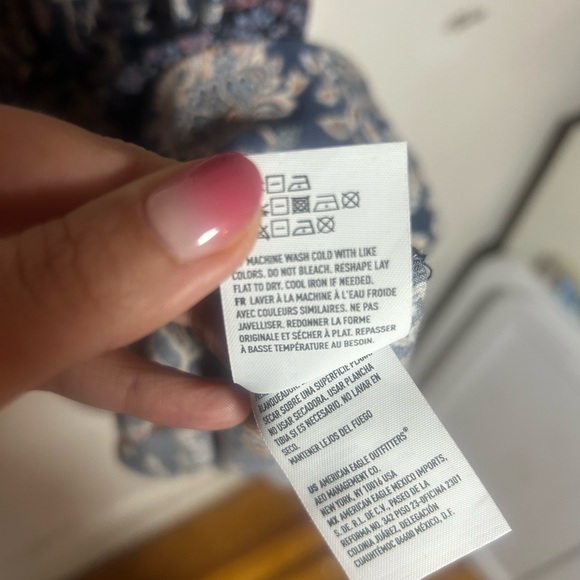 American Eagle Outfitters Blue and Pink Patterned Dress - Picture 7 of 7